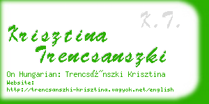 krisztina trencsanszki business card